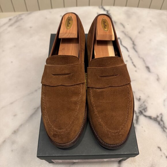 CROCKETT & JONES HARVARD LOAFER SNUFF SUEDE 8.5 UK 9.5 US - Picture 5 of 13